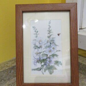 Small Handpainted Floral Framed Picture (K548)
